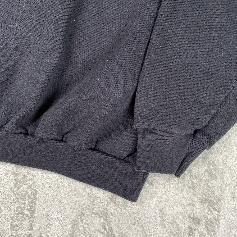 Vintage Halloween Trick Or Treat Sweatshirt Size L Black Pumpkin Crewneck 90s - Picture 2 of 12